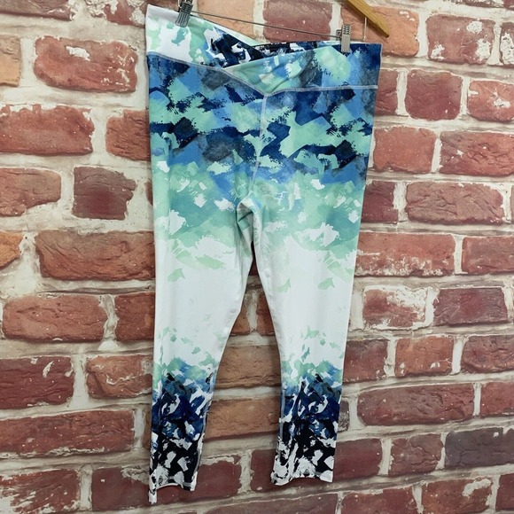 Fabletics Athletic Leggings Women's XL Multicolor Abstract Workout Gym Pants - Picture 2 of 9